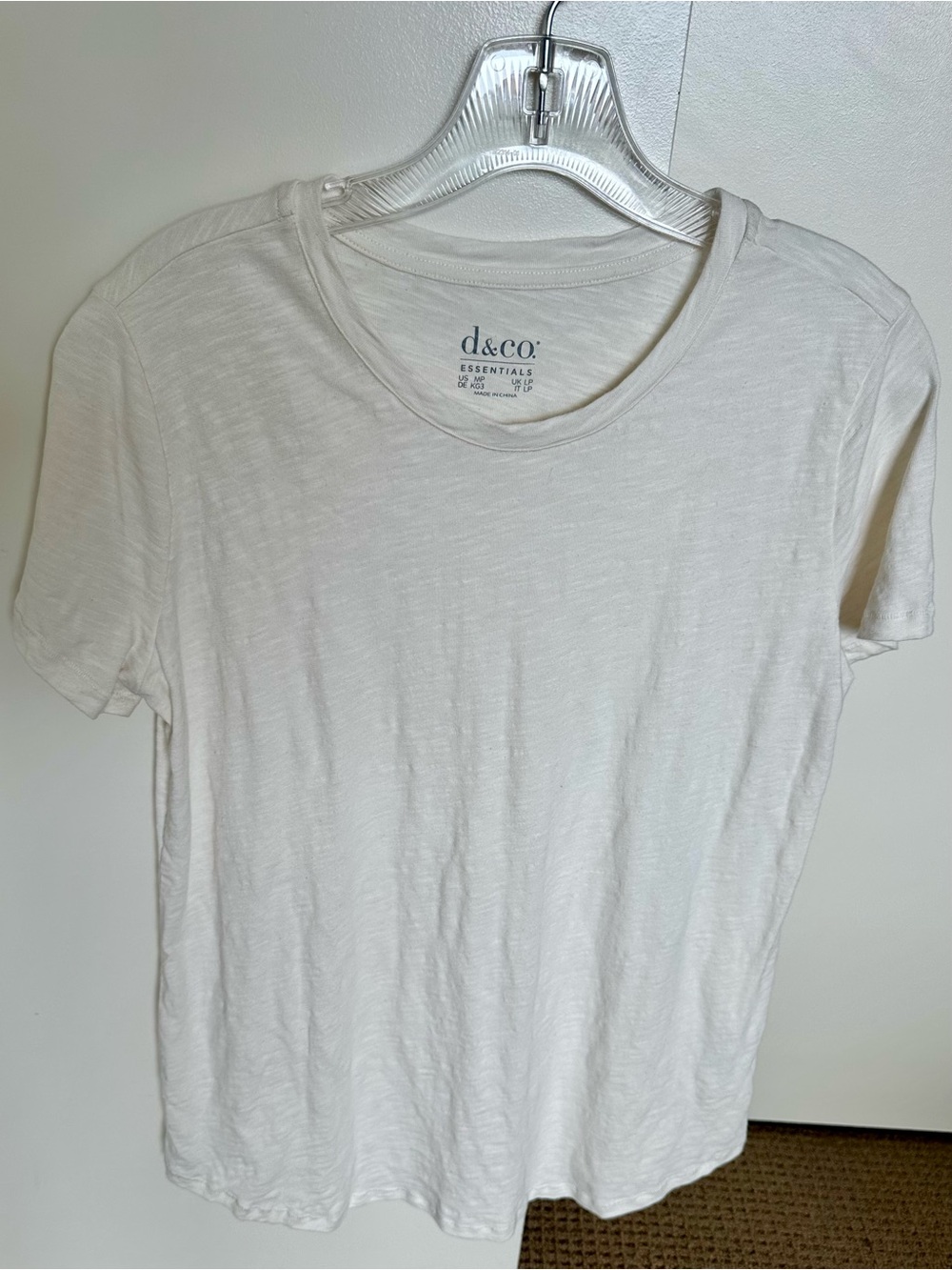 Denim&Co White Short Sleeve Tee